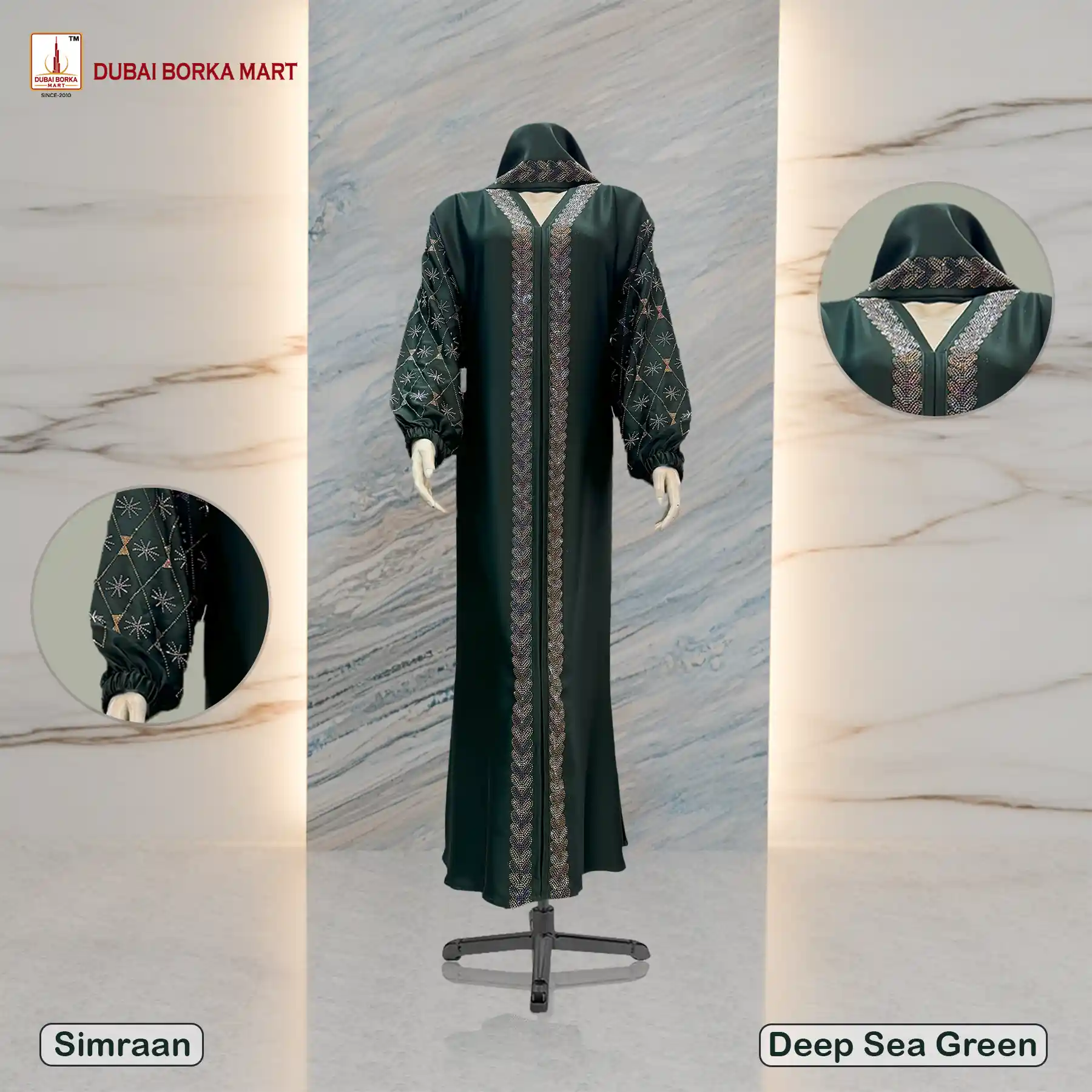Simraan Deep Sea Green