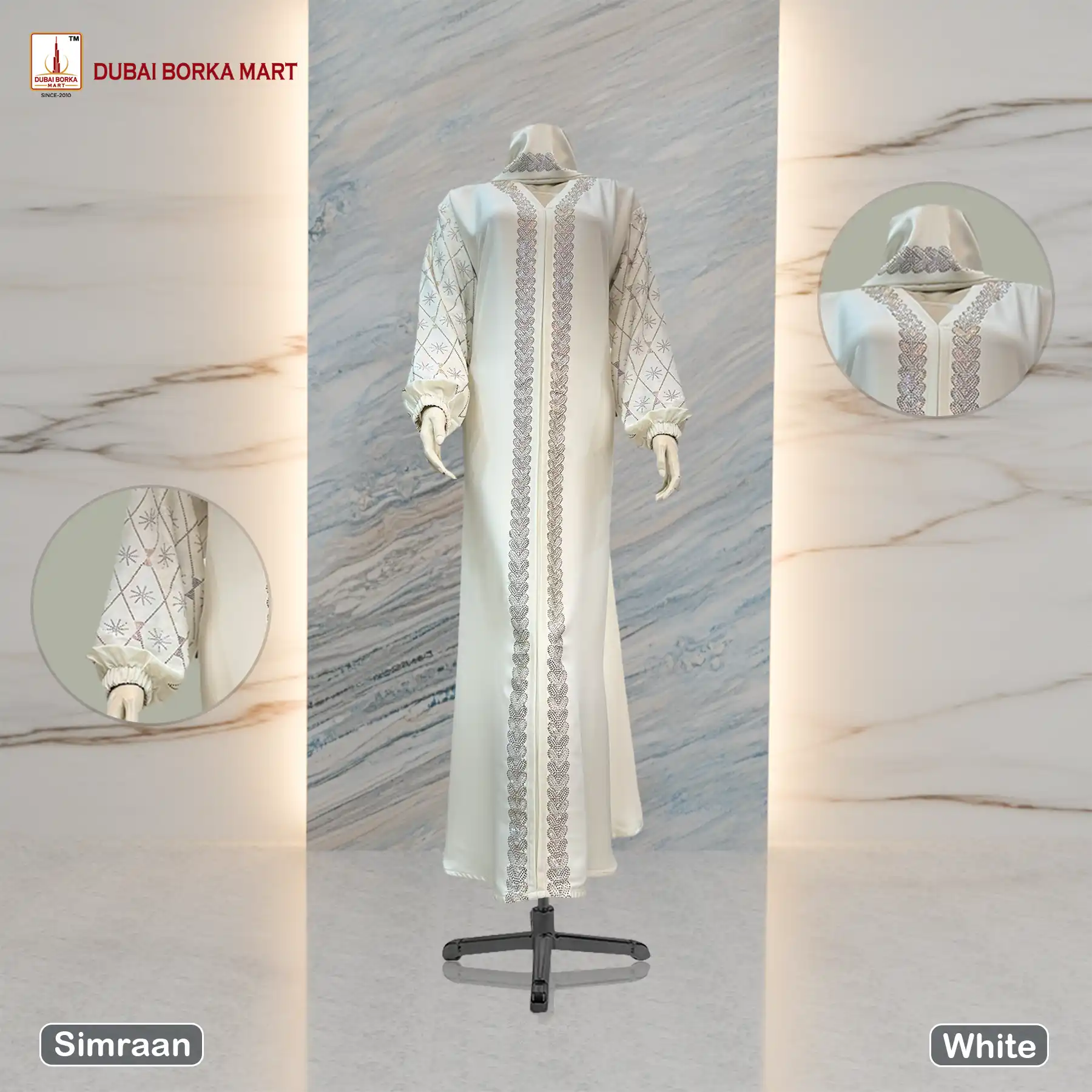 Simraan Off White Borka