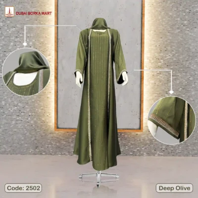 Code: 2502 Deep Olive by Dubai Borka Mart