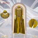 Karchupi Work Abaya By Dubai Borka Mart Code: 2508, Olive