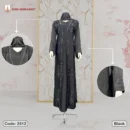 Premium Crystal Fabric Adjust Koti Borka by Dubai Borka Mart, Code: 2512 Black