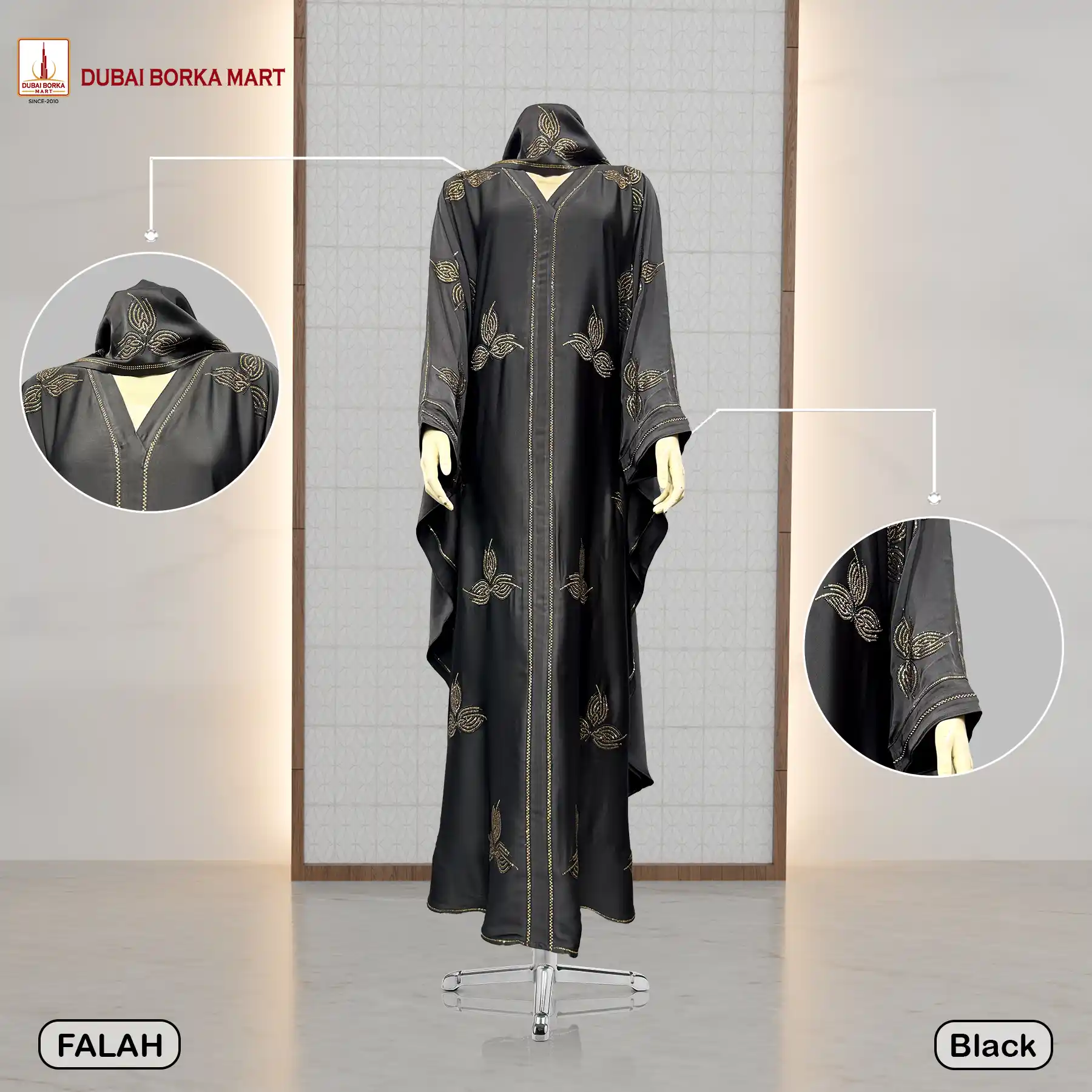 Falah Black by Dubai Borka Mart