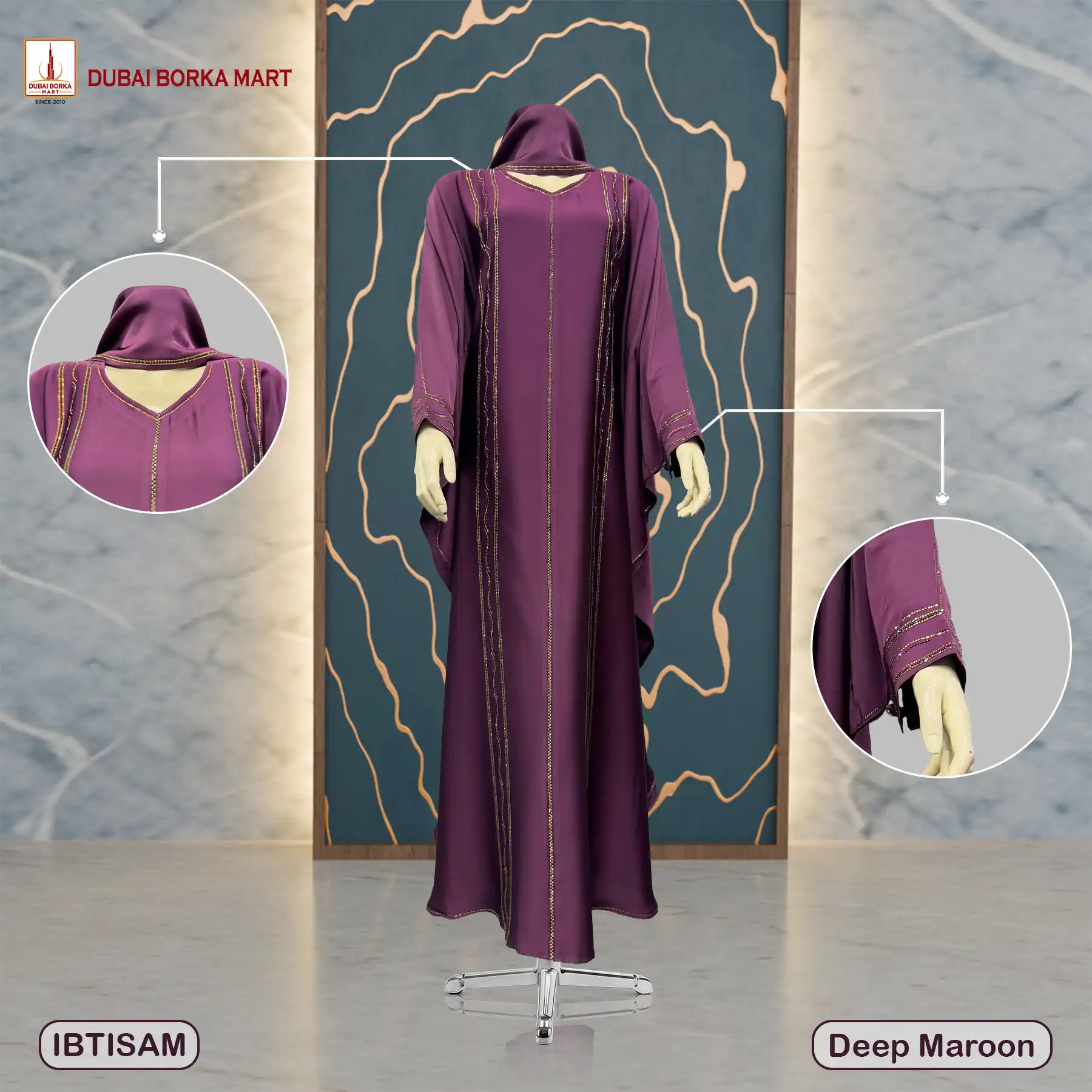Ibtisam Deep Maroon