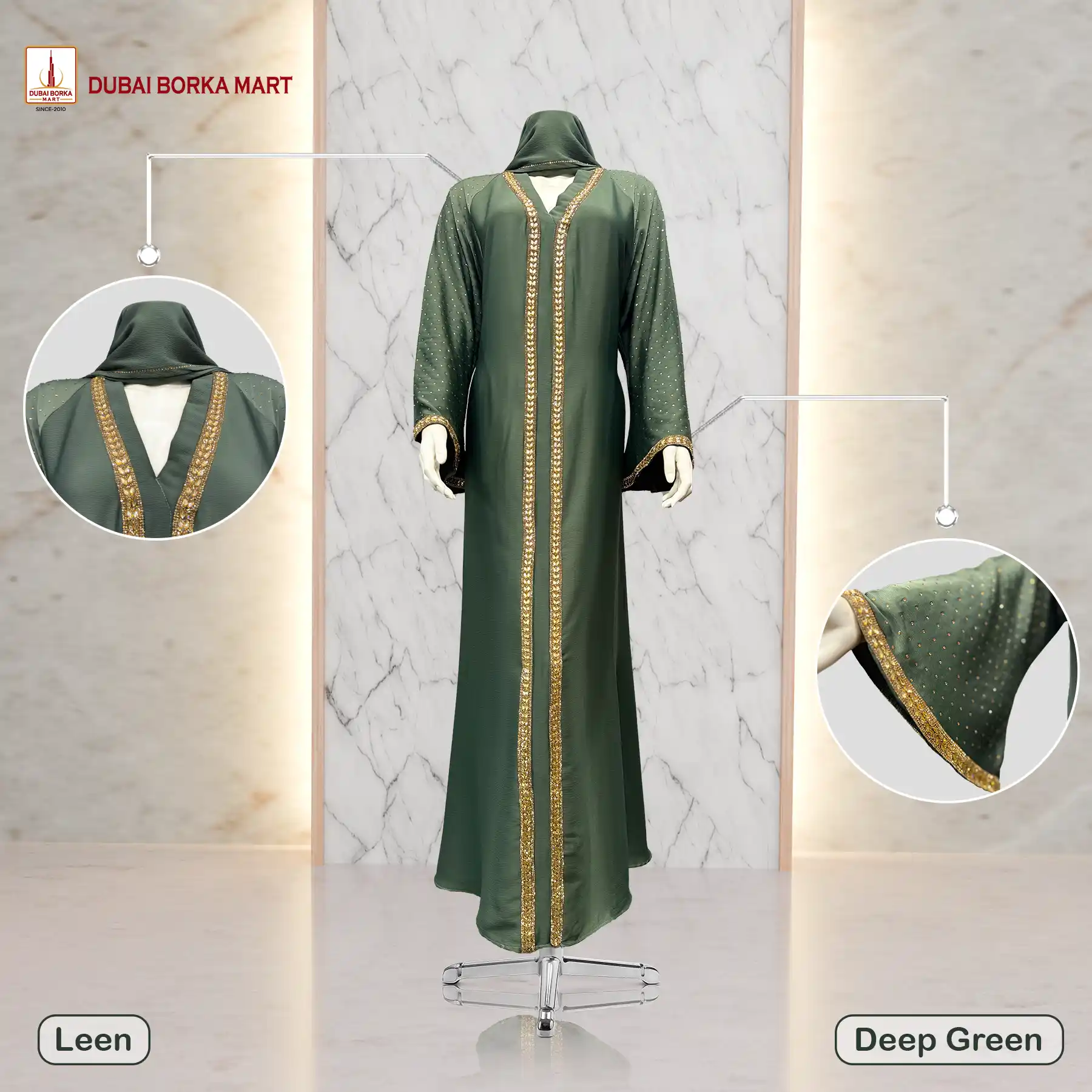 Leen Deep Green by Dubai Borka Mart