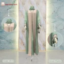 2 Part Fully Imported Borka, Code: 2515, Green Pastel