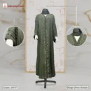Zoom Stripe Fabrics Borka, Code: 2517, Deep Olive Green