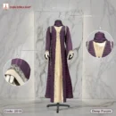 Zoom Stripe Fabrics Borka With Exclusive Austrian Swarovski Stone, Code: 2518, Deep Purple