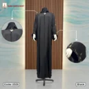 Dubai Imported Luxury Handmade Karchupi Work Borka, Code: 2520, Black