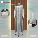 Dubai Imported Luxury Handmade Karchupi Work Borka, Code: 2522, Grey