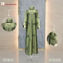 Crystal Fabrics Borka With Exclusive Rose Stone, Code: 2523, Sage Green