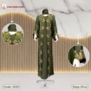 Saffron Fabrics Borka Code: 2526, Deep Olive