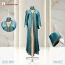 Saffron Fabrics Borka With Extra Koti, Code: 2528, Sky Blue