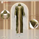 Premium Crystal Fabrics Adjust Koti Borka With Luxury Embroidery & DMC Stone Work - Code: 2537, Olive