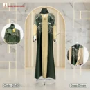 New Saffron Fabrics Contrast Borka Design With Full Embroidery Work- Code: 2540, Deep Green