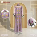 Premium Saffron Fabrics Borka With Luxury Handmade Embroidery Work – Code: 2542, Rose Pink