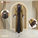 Premium Zoom Jackquard Embossed Borka Design With Korean Imported Lace Work - Code: 2543, Light Skin